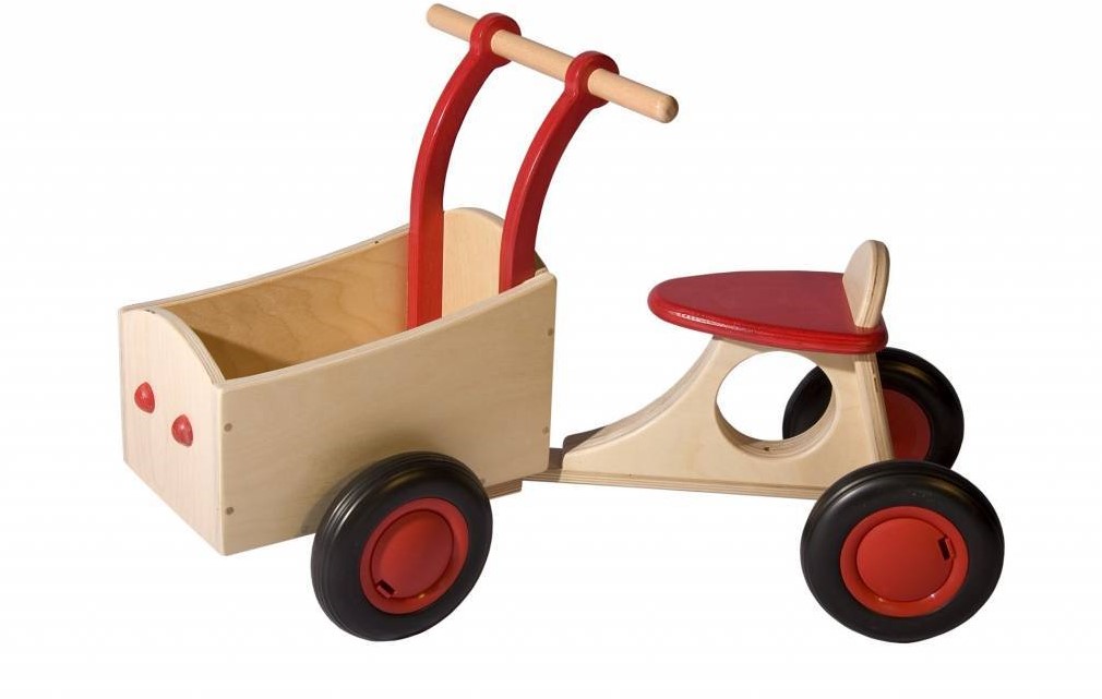 Triporteur En Bois Rouge Planet Happy Fr