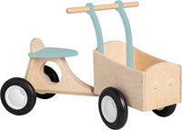Pertina vélo porteur en bois pour enfants dès 1 an - bleu/vert vintage