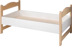 Van Dijk Toys lit de poupée en bois / lit de poupée - Blanc (Qualité de garde d'enfants) Flatpacked