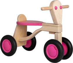 Van Dijk Toys vélo d'équilibre en bois de bouleau à partir de 1 an - Rose