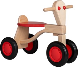 Van Dijk Toys vélo d'équilibre en bois de bouleau à partir de 1 an - Rouge (Qualité de la garde d'enfants)
