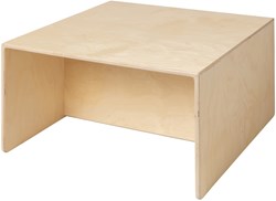 Van Dijk Toys Table en banc en cube / bois naturel - 75x75x40cm (qualité de garde d'enfants)