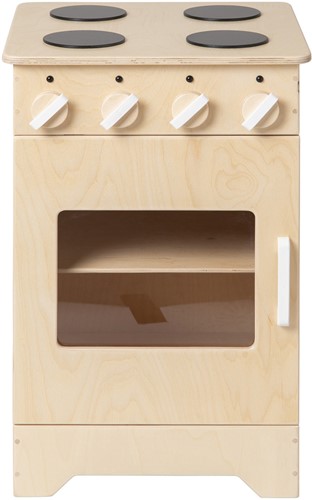 Van Dijk Toys cuisine en bois / cuisinière - Naturel avec blanc (Qualité de garde d'enfants)
