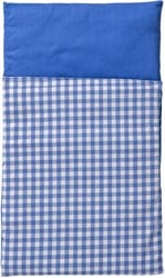 Van Dijk Toys Couette - Bleu et blanc à carreaux