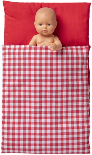 Van Dijk Toys Couette - Rouge et blanc à carreaux-3