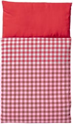 Van Dijk Toys Couette - Rouge et blanc à carreaux