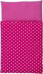 Van Dijk Toys Couette - Rose avec des pois blancs