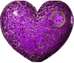 Hobbygroep plaque de verre de sécurité loisirs créatifs 20x15 cm verre lilas
