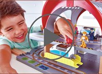 Hape circuit de train en bois gare centrale - Jouet Grand City Station-2