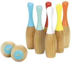 Vilac jeu de quilles en bois - set de quilles colorées jouet enfant