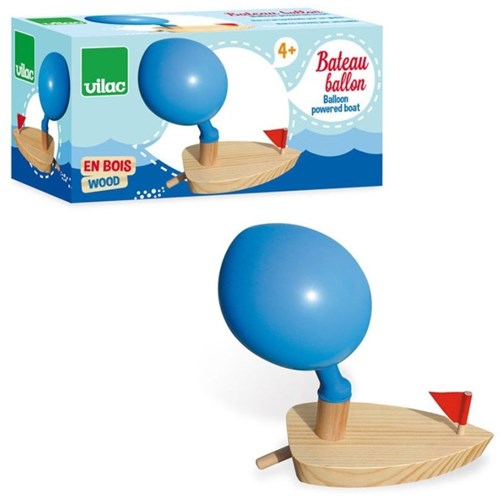 Vilac bateau en bois à ballon jouet - jouet de bain coloré pour enfants