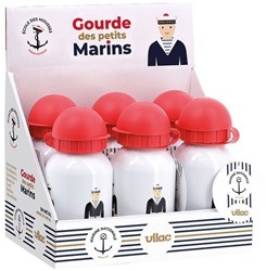 Vilac gourde aluminium enfant bouteille d'eau Ecole des mousses 300ml