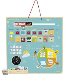 Vilac calendrier magnétique en bois jouet éducatif planificateur
