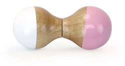 Vilac hochet en bois jouet bébé blanc et rose - éducatif