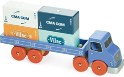 Vilac camion en bois avec conteneurs magnétiques pour enfants