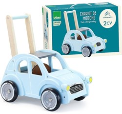 Vilac chariot de marche en bois Citroën 2CV rétro bleu jouet bébé