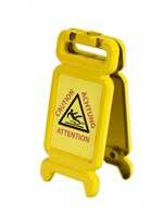 Klein panneau d'avertissement sol glissant jouet jaune - jeu d'imitation ménager