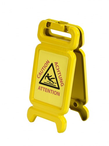 Klein panneau d'avertissement sol glissant jouet jaune - jeu d'imitation ménager
