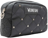 Blue Sky Studios trousse Wednesday - pochette cosmétique matelassée noire