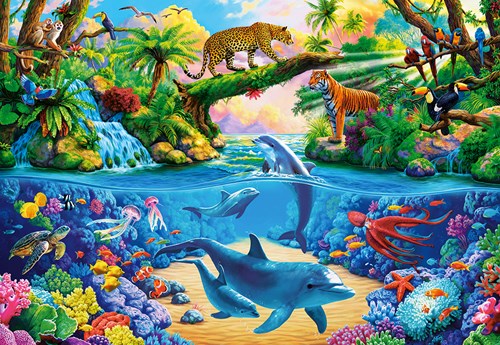 Castorland puzzle animaux Nature Sauvage - 1000 pièces carton