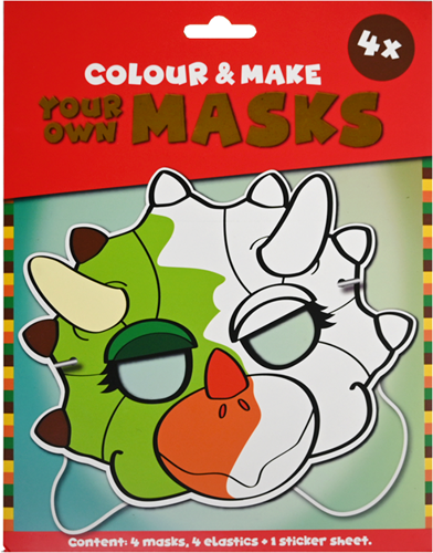 Johntoy kit créative masque singe - colorie tes propres masques animaux