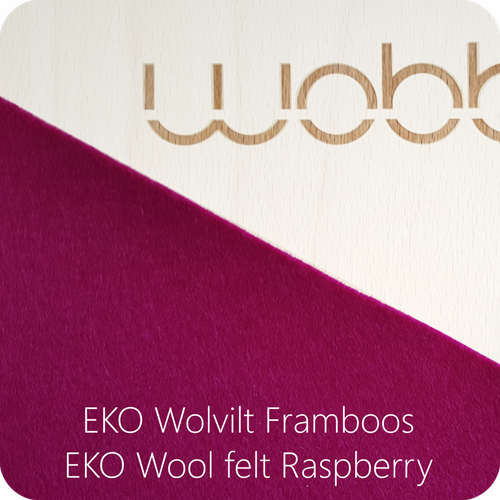 Wobbel Original blanchie avec feutrine Framboise-3