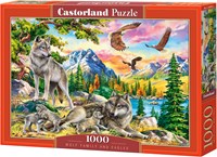 Castorland puzzle casse-tête Famille de loups et aigles - 1000 pièces-2