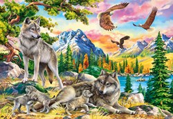 Castorland puzzle casse-tête Famille de loups et aigles - 1000 pièces