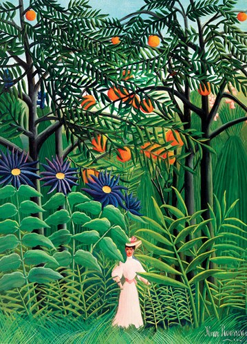 Casse-tête Eurographics Femme dans une forêt exotique - Henri Rousseau (1000 pièces)