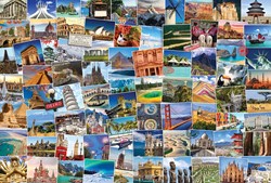 Eurographics puzzle carte du monde Globetrotter 2000 pièces carton