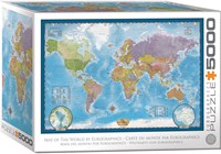 Eurographics puzzle carte du monde - 5000 pièces jouet éducatif-2