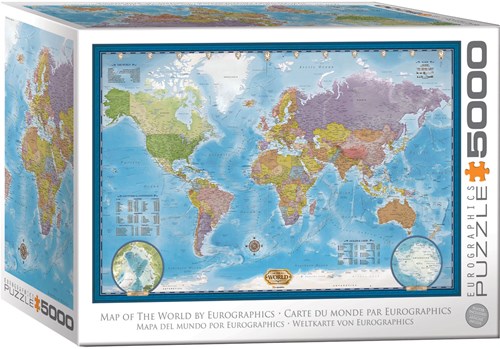 Eurographics puzzle carte du monde - 5000 pièces jouet éducatif-2