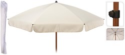 ProGarden parasol de jardin 220cm écru - grand parasol rond extérieur