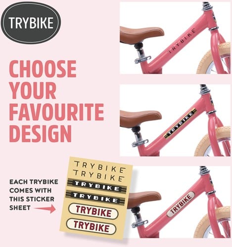 Trybike loopfiets 2 in 1 Steel - vintage roze