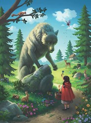 Ravensburger puzzle Le Petit Chaperon Rouge et le loup - puzzle - 100 pièces