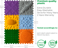 Ortoto Tapis de puzzle de massage sensoriel Herbe boîte 8 pièces-3