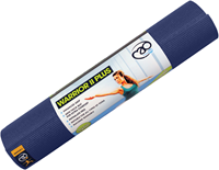Fitness-Mad tapis de yoga Warrior II Plus 6mm bleu foncé antidérapant confort