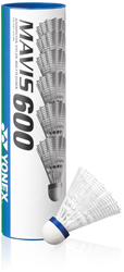 Yonex volants de badminton Mavis 600 blanc - lot de 6 - nylon