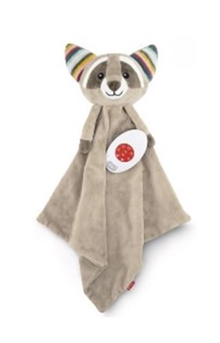 Zazu doudou raton laveur Robin avec sons et capteur de pleurs - gris