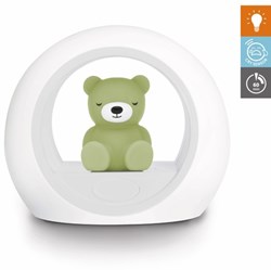 Zazu veilleuse Billy l’ours vert avec capteur de pleurs et lumière LED