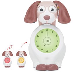 Zazu réveil éducatif chien Davy rose - réveil enfant et veilleuse