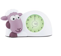Zazu réveil mouton veilleuse enfant violet avec alarme et veilleuse