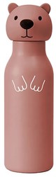 ZAZU bouteille isotherme enfant 400 ml - gourde inox rose motif capybara