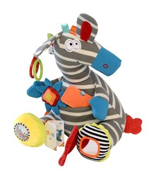 Dolce Toys Peluche d'activité classique zèbre Zeddy - 25 cm