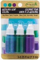 Life of the Party kit colorant pour savon glycérine 3x9 ml bleu turquoise violet jouet créatif