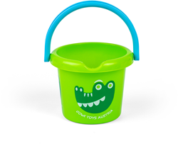 Gowi seau jouet 16cm - crocodile vert pour sable