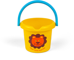 Gowi seau jouet - animal du zoo lion - 16cm jaune